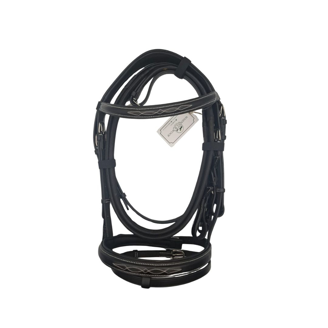 Indiana Anatomical Bridle with Rubber Reins