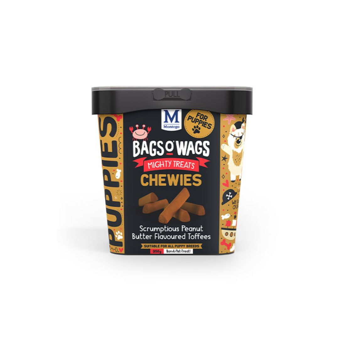 Montego Bags O' Wags Chewies Toffee Puppy Treats 350g