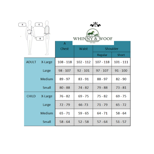 Beta-Body-Protector-Size-Chart