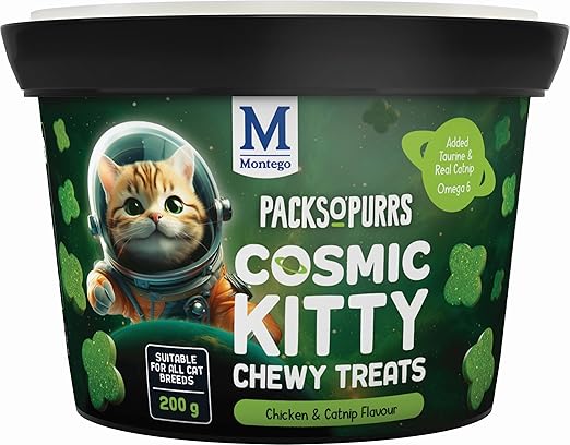 Montego Packs O' Purrs Chicken & Catnip 200g cat treats