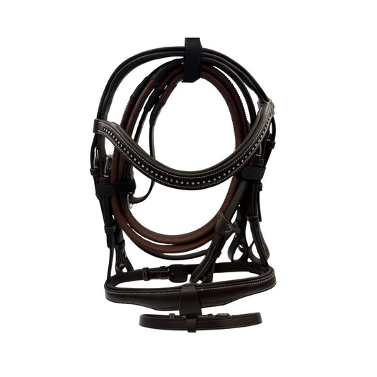 Indiana Show Bridle with rubber reins