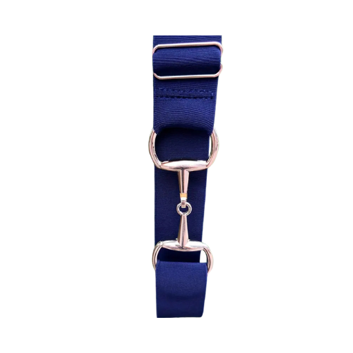 Elasticated-belt-navy