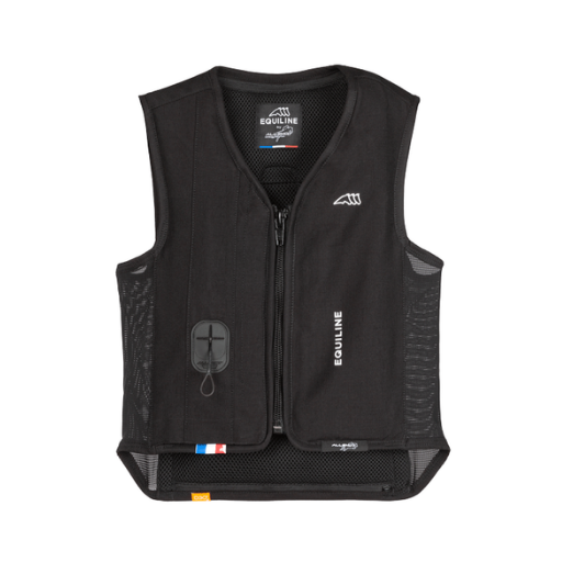 Equiline Kid-Junior Air Bag Vest Black equestrian airbag safety vest