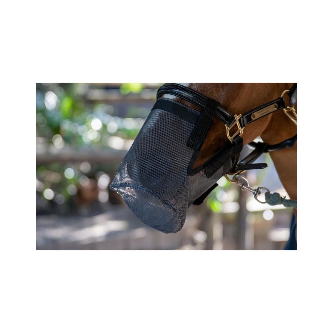 Rugged-Up grass muzzle for horses and ponies to help control grass intake while grazing