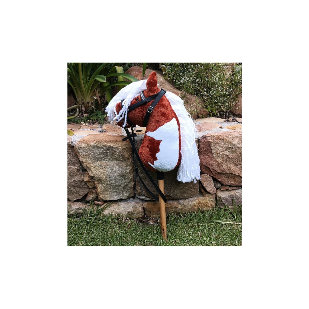 Hobby Hooves children's Hobby Horse with included bridle, lightweight design and realistic equestrian styling