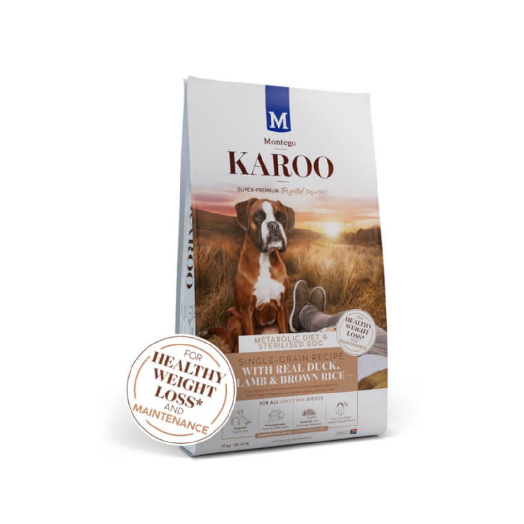 Montego Karoo Adult Metabolic Diet & Sterilised Dog Targeted Care Duck & Lamb 12kg