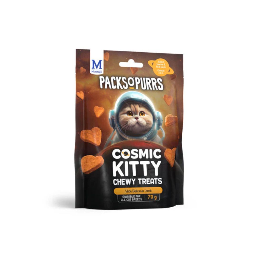 Montego Packs O' Purrs Delicious Lamb Cat Chews - 70g