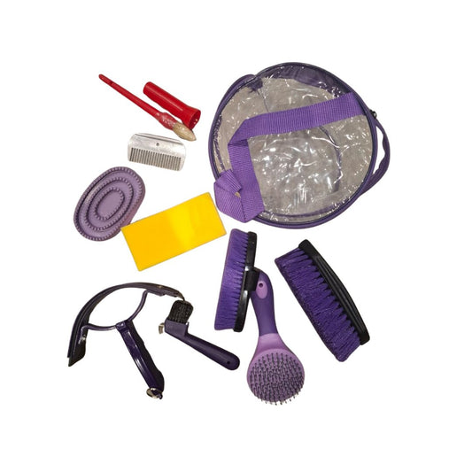 W&W Purple Grooming Kit in a bag