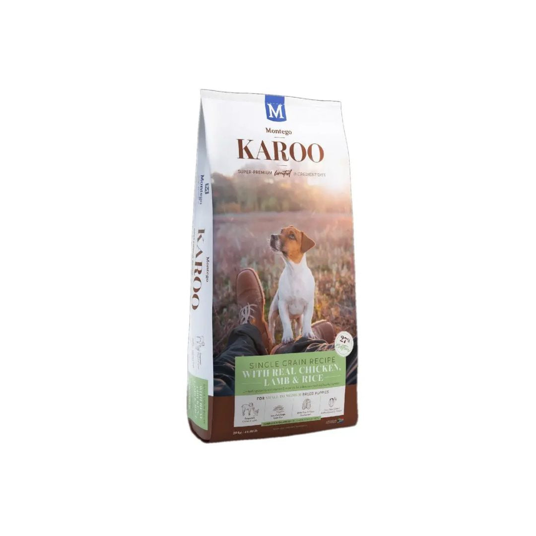 Karoo Chicken, Lamb and rice Small to Medium Breed Puppy Food 8kg