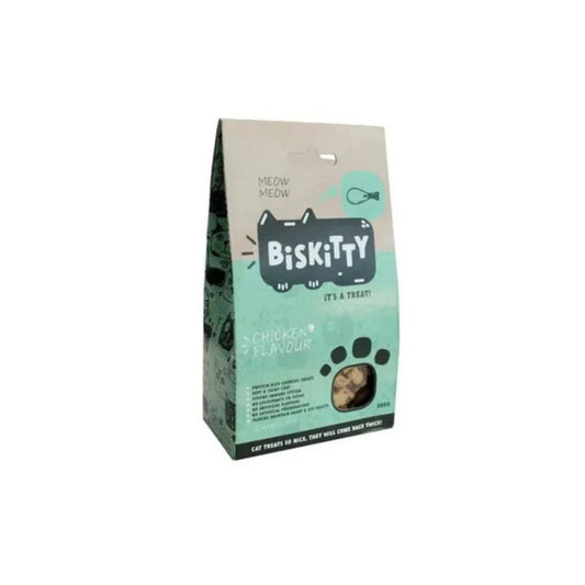 Biskitty Cat Treats 200g crunchy protein-rich cat biscuits