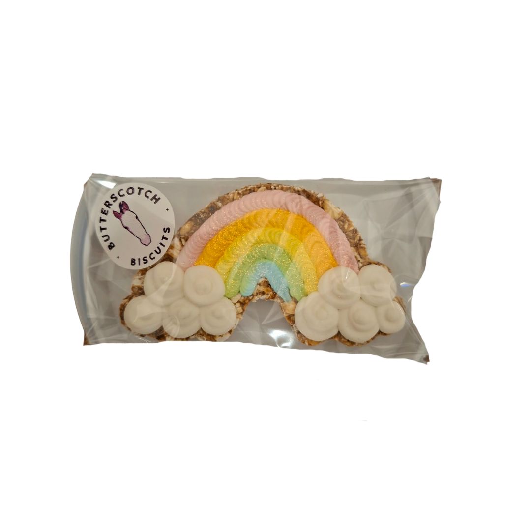 Butterscotch Biscuits Rainbow decorative horse treats made with oats banana and egg whites