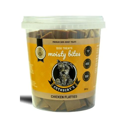 Cuthberts Chicken Flatties low-fat semi-moist dog treats