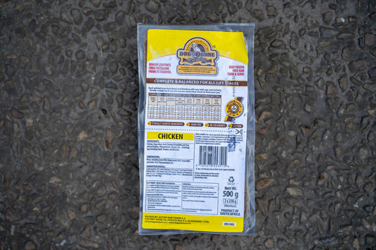 Doggobone Chicken Flavour raw dog food with natural chicken ingredients for dogs