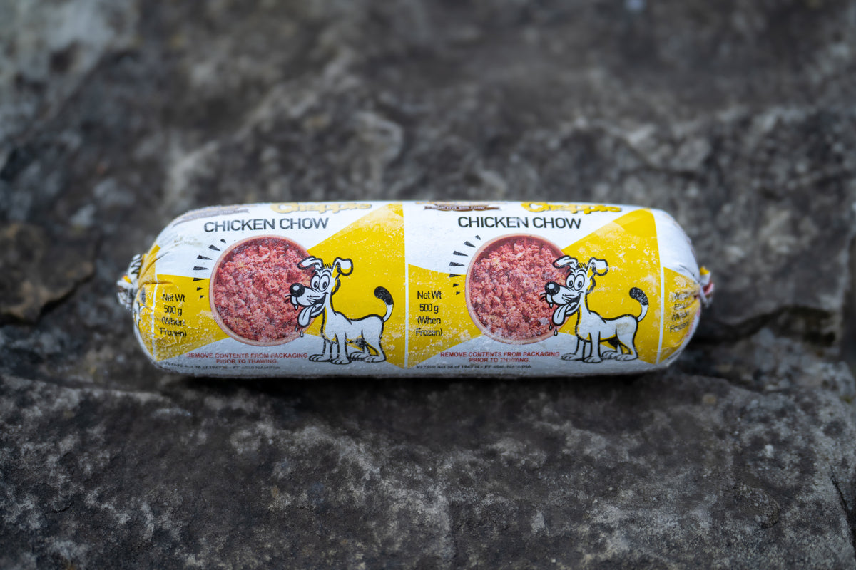 Doggobone Happy Chappi Chicken Chow raw dog food with chicken duck vegetables and fruit