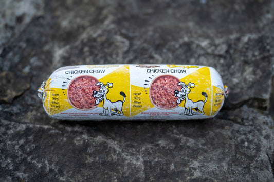 Doggobone Happy Chappi Chicken Chow raw dog food with chicken duck vegetables and fruit