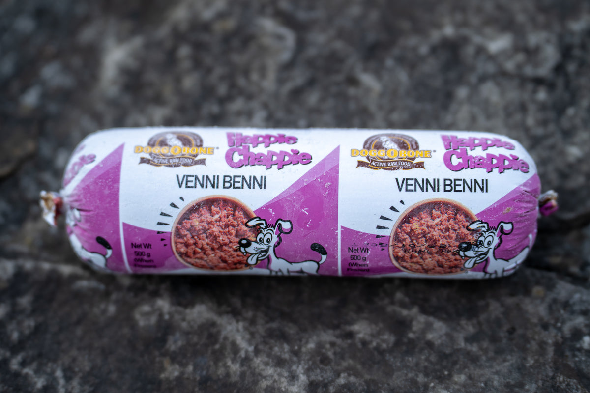 Doggobone Venison raw dog food with venison, organ meat, tripe, chicken, vegetables and fruit