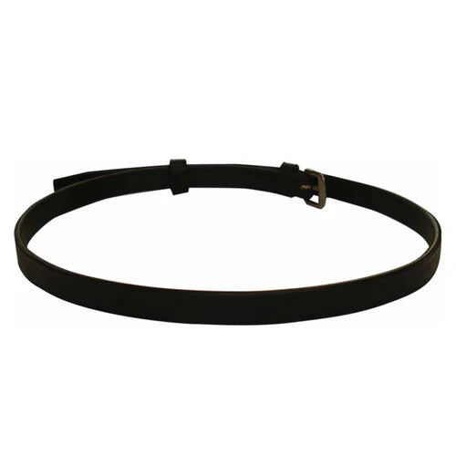 Adjustable English leather flash noseband replacement strap with stainless steel fittings