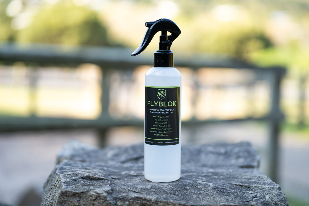 FlyBlok Insect Repellent 250ml citronella spray for horses dogs and animal areas