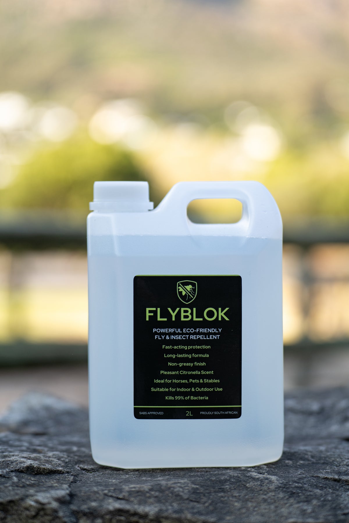 FlyBlok Insect Repellent 2L citronella fly repellent for horses dogs and animal areas