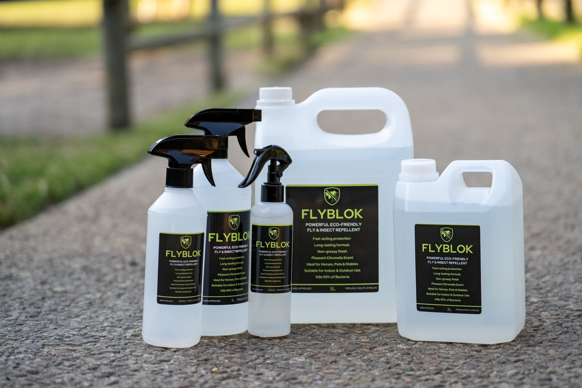 FlyBlok Insect Repellent 5L bulk citronella spray for stables kennels and animal areas