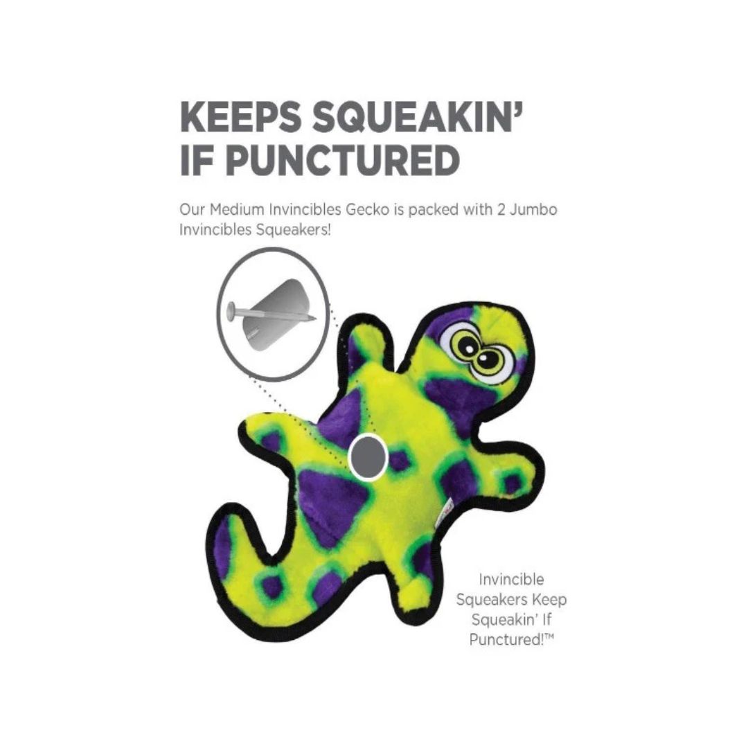 Outward Hound Durablez Gecko Green Purple Dog Toy