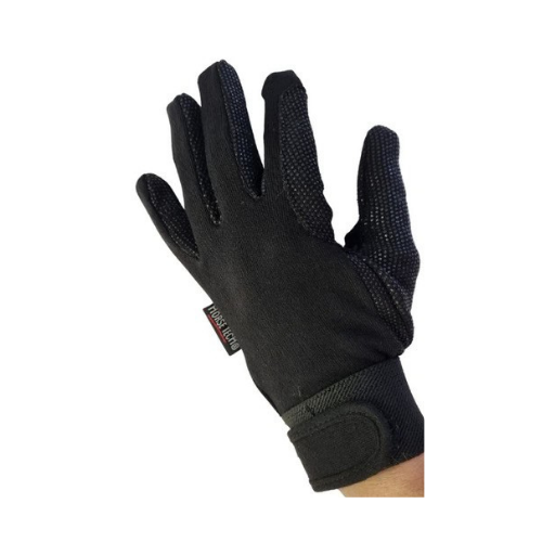 Horse Tech Cotton Riding Gloves with rubber pimple grip palm