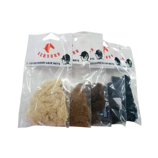 Equestrian riding hairnet 2 pack made from strong English netting for horse shows and competitions
