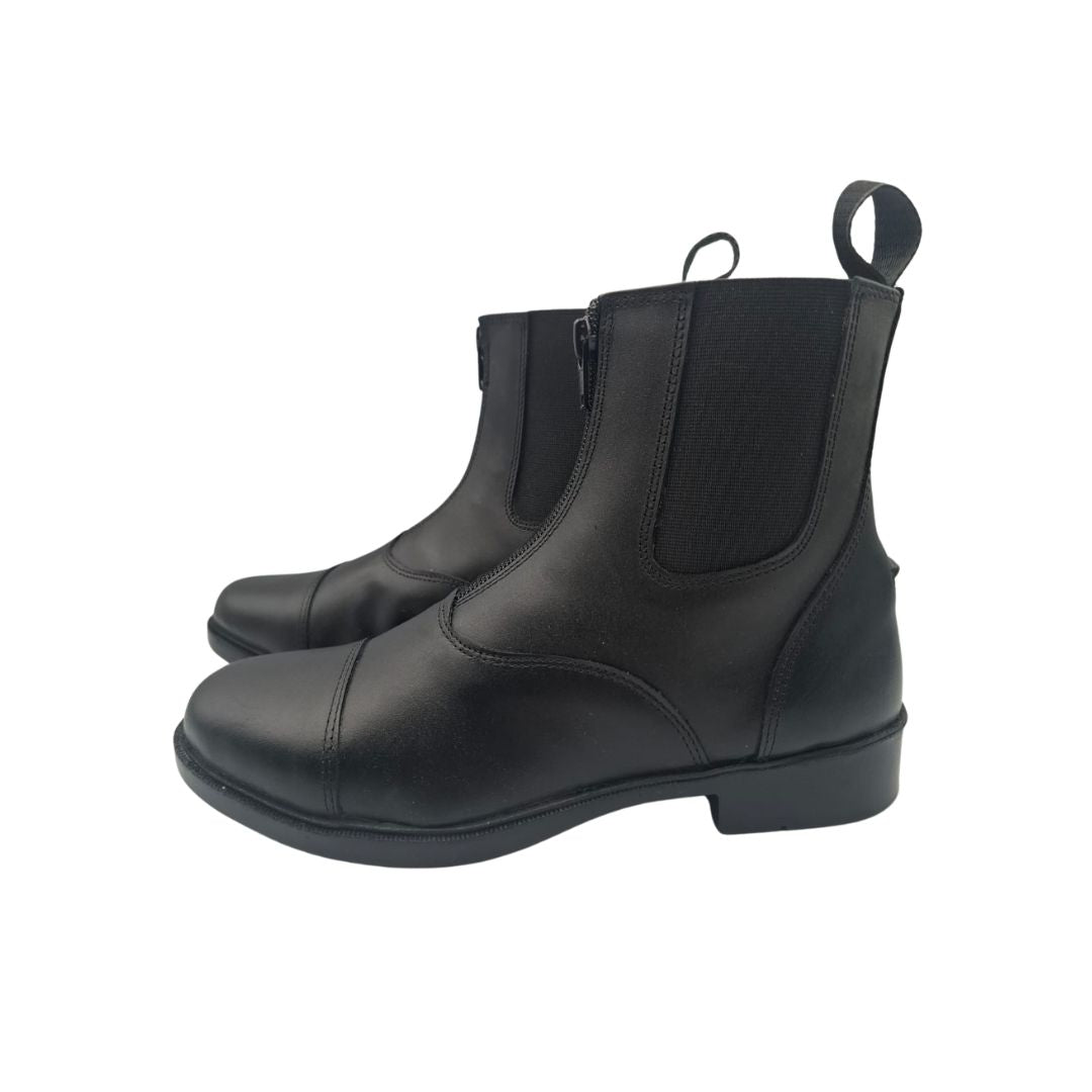 Kids Indiana genuine leather Jodhpur riding boots with elasticated side panels and a sturdy grip sole for everyday riding.
