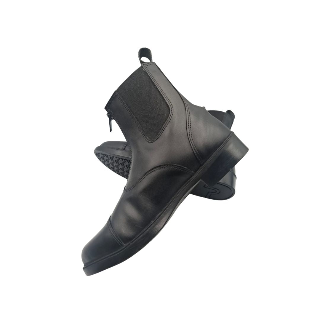 Indiana genuine leather Jodhpur horse riding boots Size 8 with elastic side panels and sturdy sole