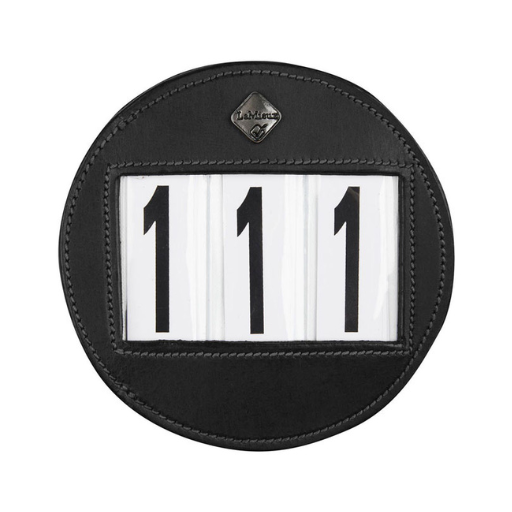 LeMieux Round Leather Bridle Number Holder 10cm Competition Accessory