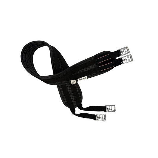 Indiana black neoprene GP horse girth for comfortable everyday riding and schooling