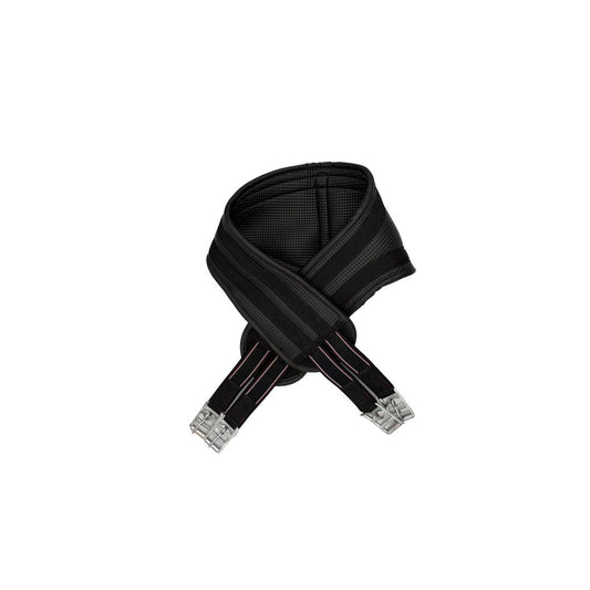 Indiana black neoprene belly guard girth for horse jumping and everyday schooling