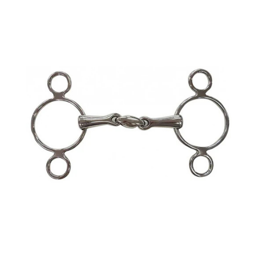 Portuguese Elliptical Snaffle stainless steel horse bit with multiple rein rings