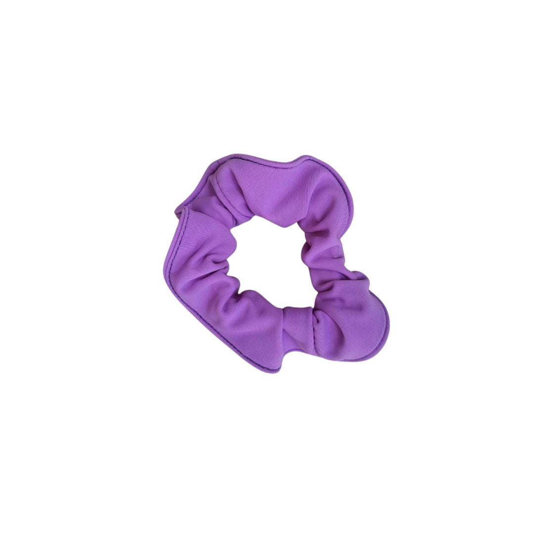 W&W purple scrunchie soft equestrian hair accessory for horse riders