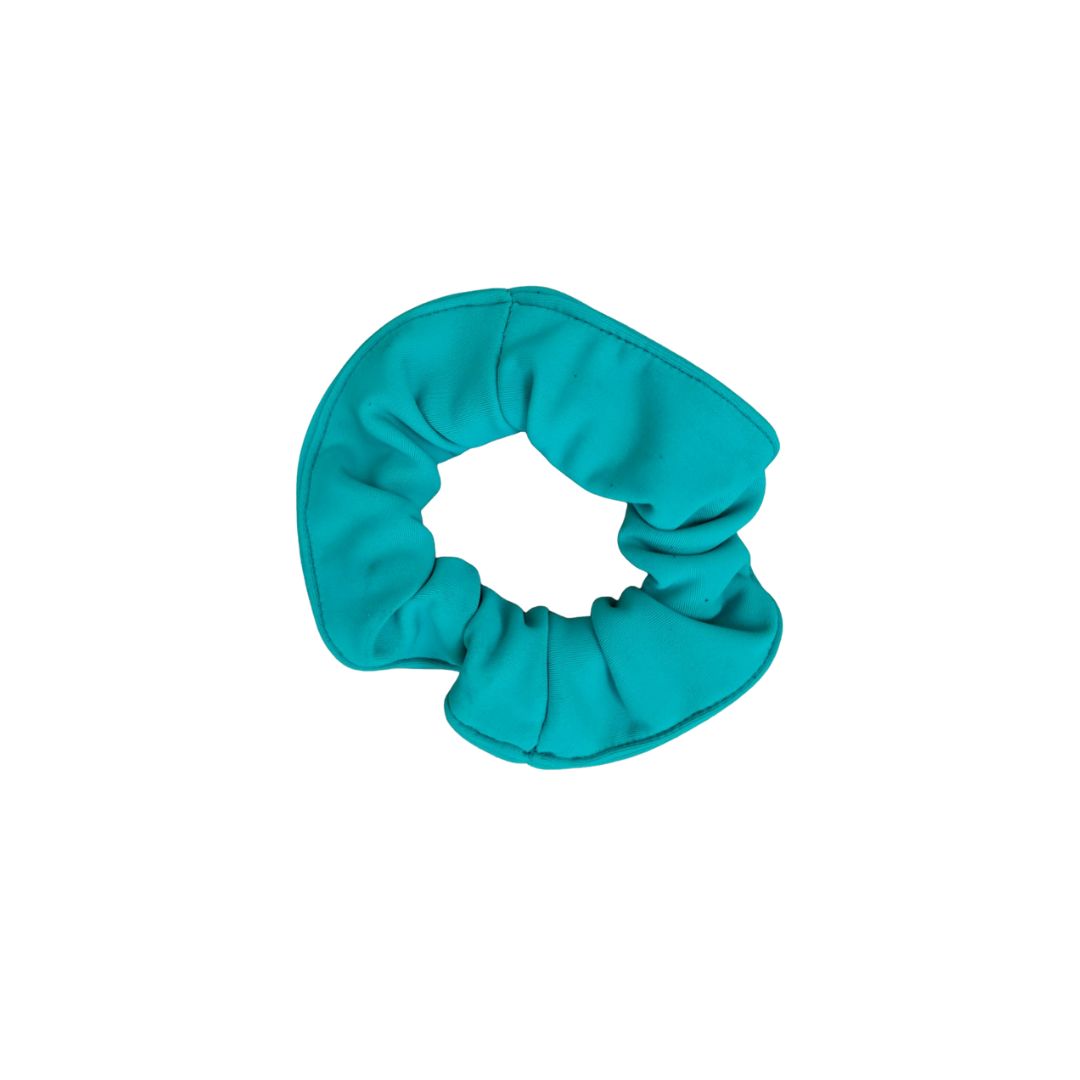 Soft fabric hair scrunchie from Whinny & Woof, suitable for horse riding, stable work and casual wear.