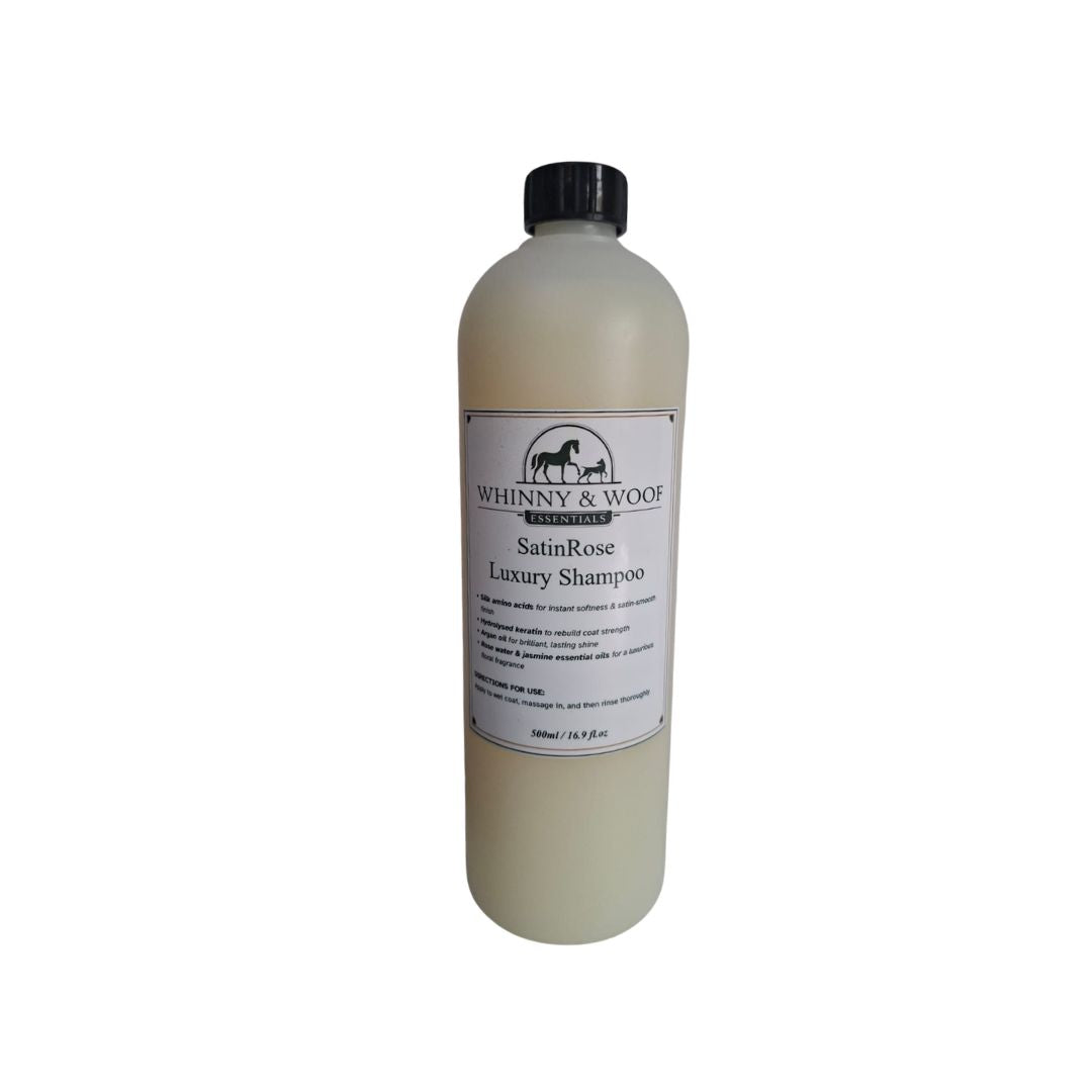 Whinny & Woof SatinRose Luxury Horse Shampoo bottle