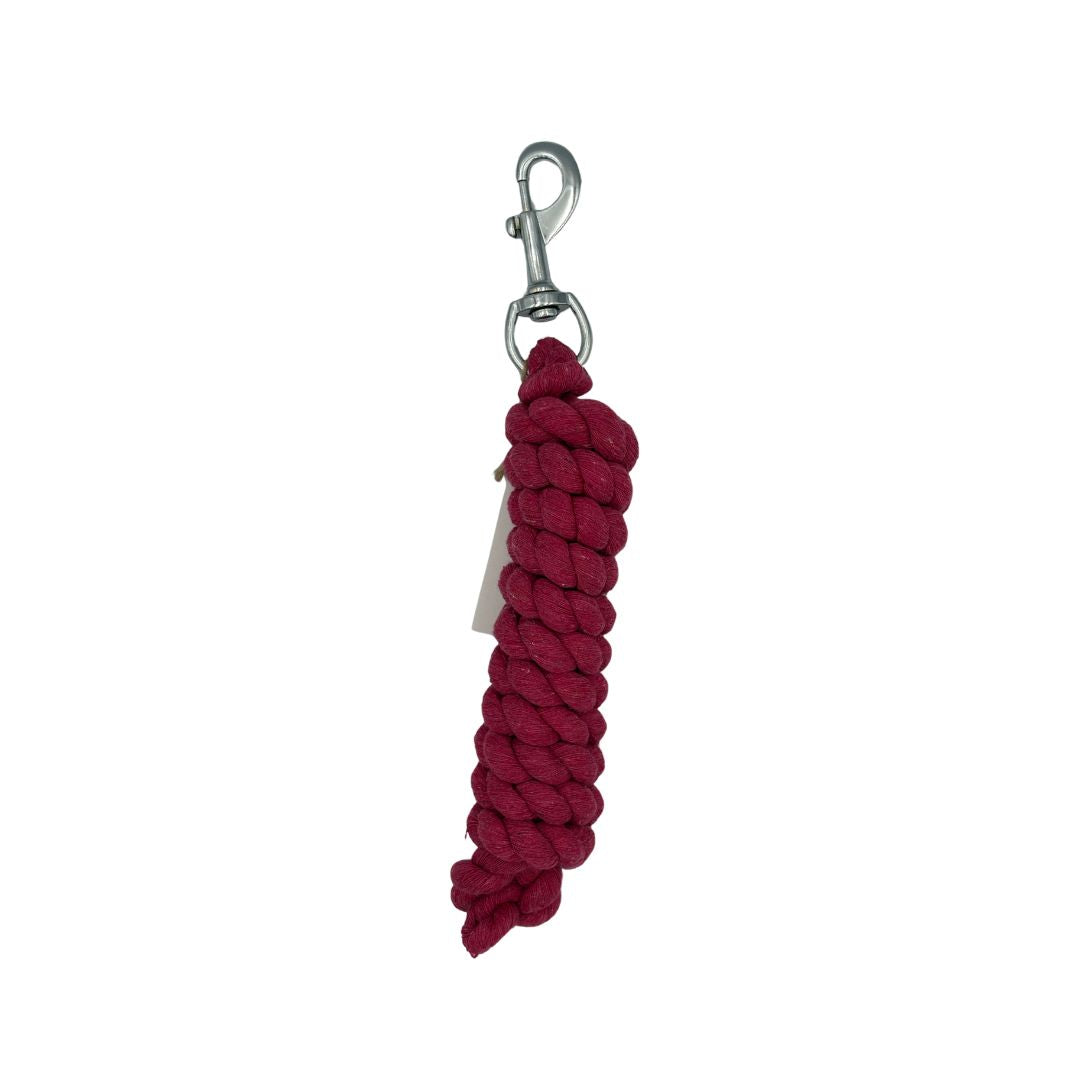 Pink 2m twisted cotton horse lead rope, 20mm thick for everyday leading and handling